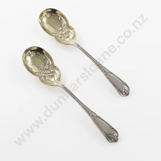 Pair Edw VII S/S Berry Spoons