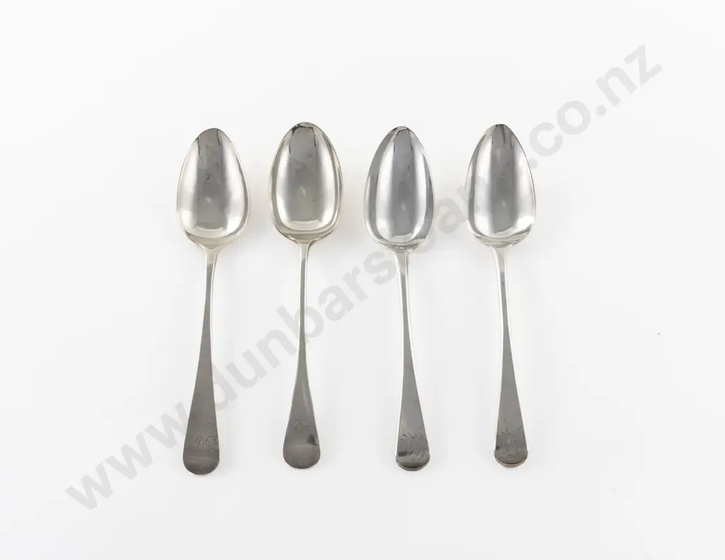 4 Various S/S Old English Pattern Tablespoons Image 1++
