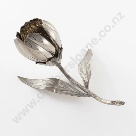 An Interesting Spanish S/P Flower Form Caviar Service Table Centre