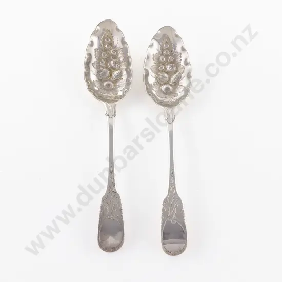 Pair Geo III S/S Berry Spoons