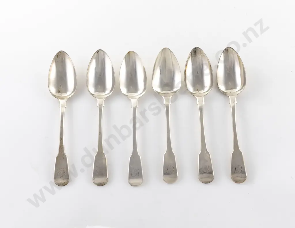 Set Of 6 Geo IV S/S Tablespoons By William Bateman Image 1++