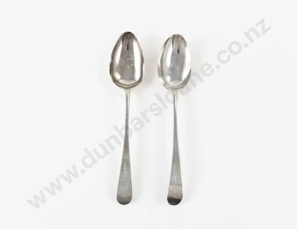 Pair Of Geo III S/S Tablespoons Image 1++