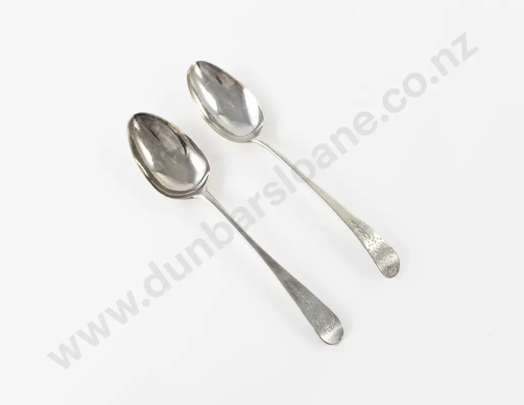 Pair Of Geo III S/S Tablespoons Image 1++