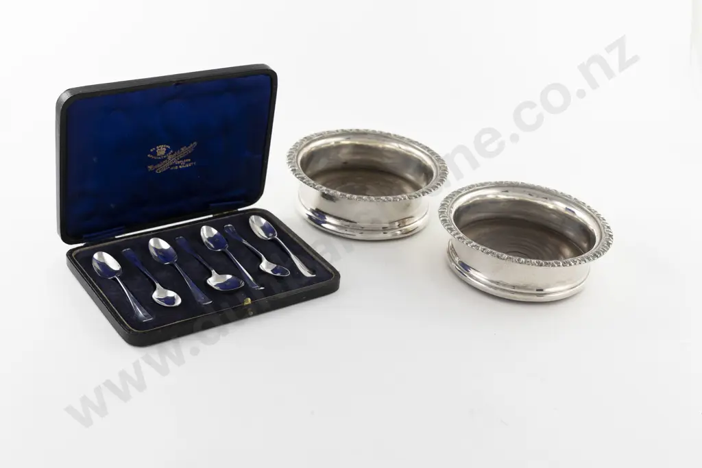 Pair Of Vict S/P Wine Coasters Image 1++