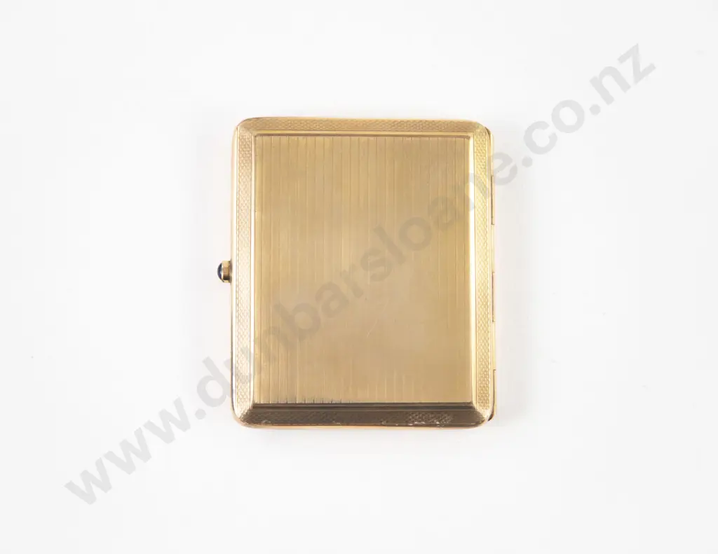 Early C20th Gold Plated Cigarette Case Image 1++