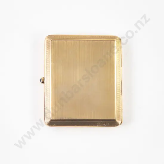 Early C20th Gold Plated Cigarette Case