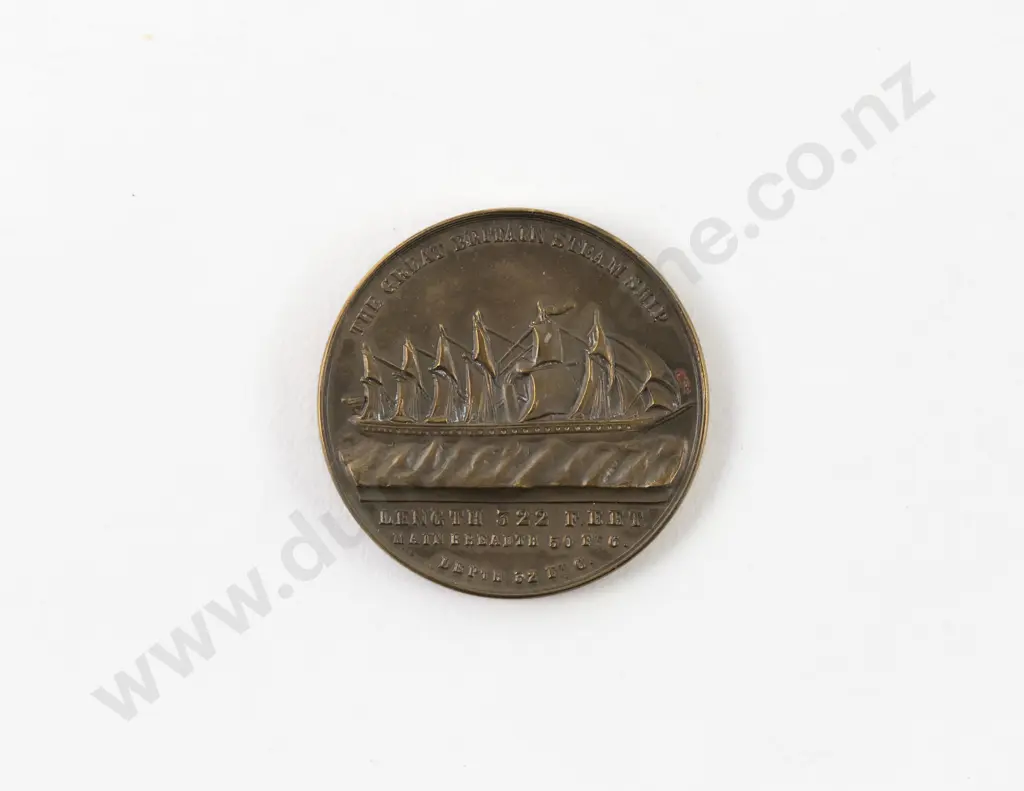 Centenary of the Launch of the SS Great Britain Bronze Medallion (1943) Image 1++