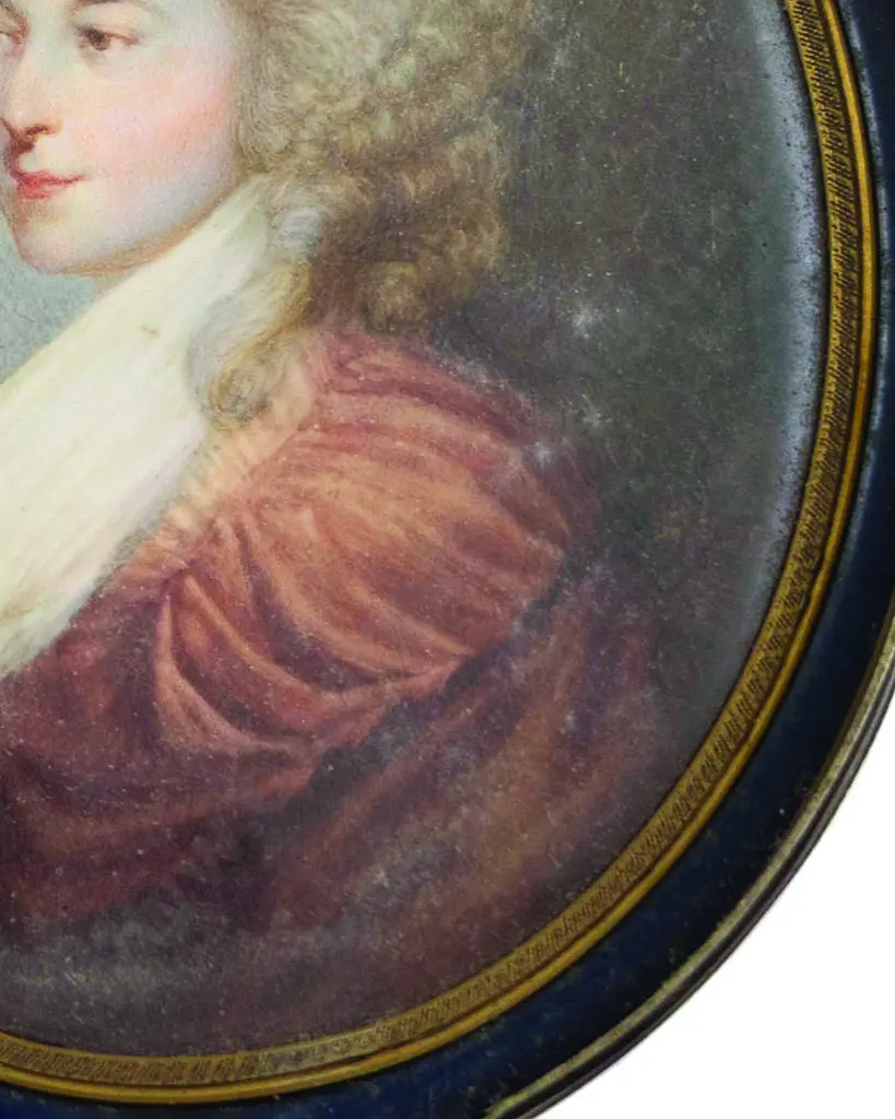 Pair Geo III Portrait Miniatures of Gentleman and His Companion Image 1++
