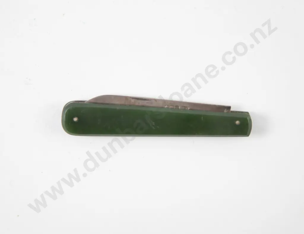 GeoV Greenstone and S/S Bladed Pocket Knife Image 1++
