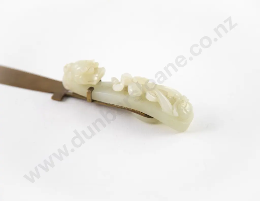 Chinese Ancient Style Jade Ceremonial Sceptre Mounted as a Dagger Image 1++
