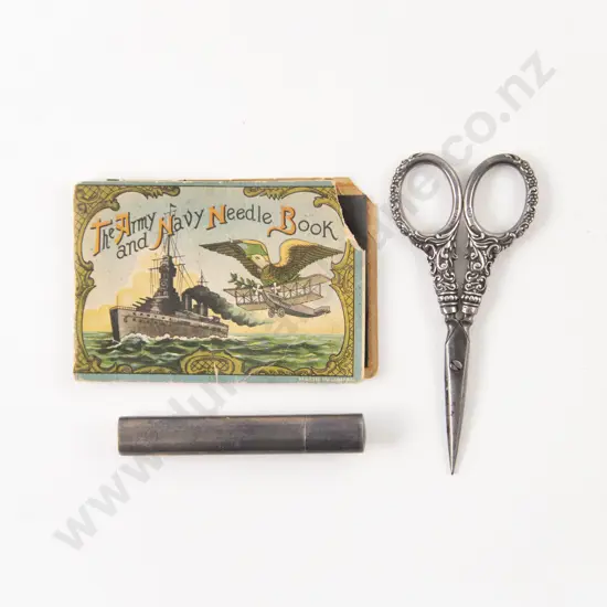 Pair S/S Embossed Handled Sewing Scissors