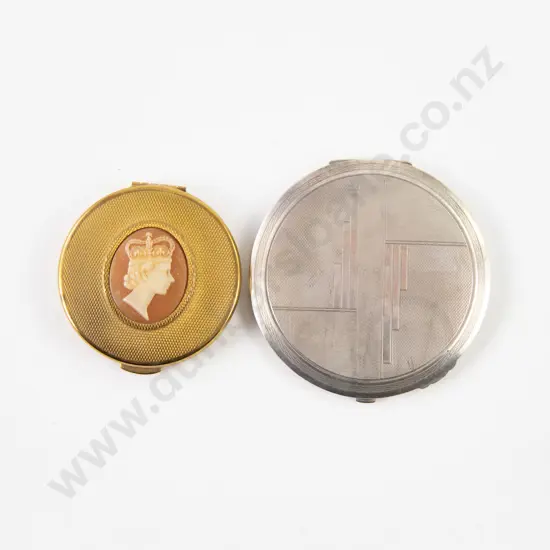 GeoV Art Deco S/S Powder Compact