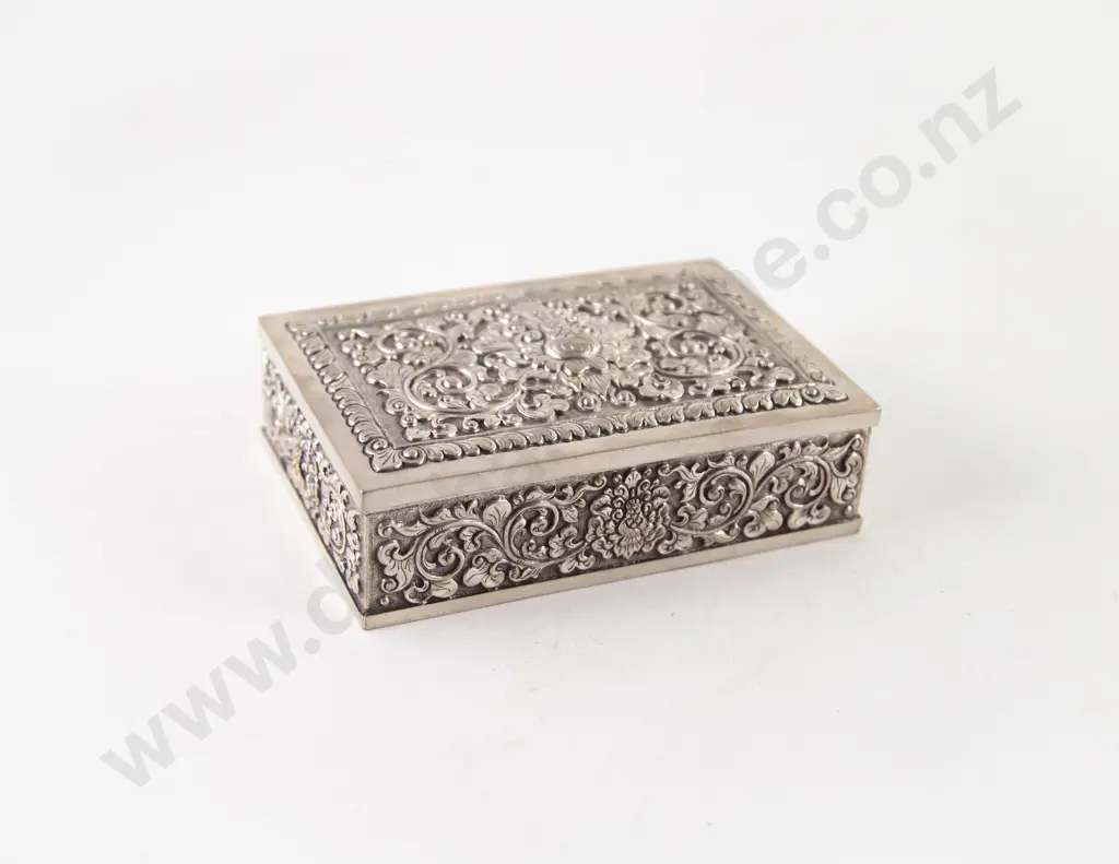 Eastern .800 Silver Cigarette Box Image 1++