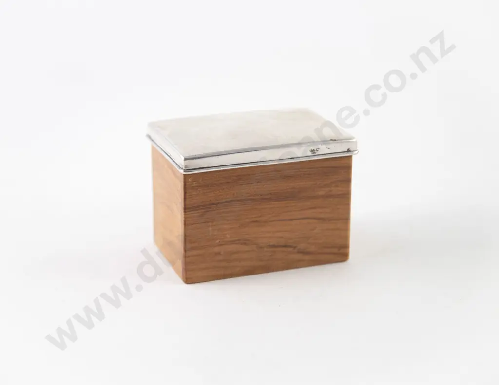 Tiffany & Co S/S Lidded Wooden Trinket Box Image 1++
