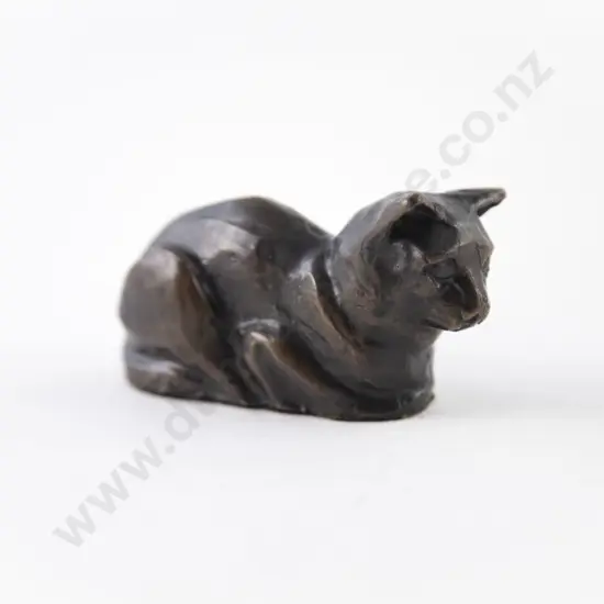 Small Bronze Cat Signed Kerk 14/50