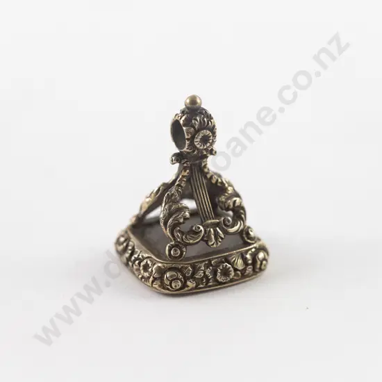 Large Victorian Ornate 9ct Gold Seal Fob