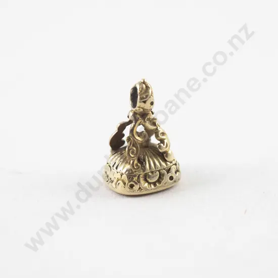 Victorian 9ct Gold Seal Fob Pendant with Carnelian Panel
