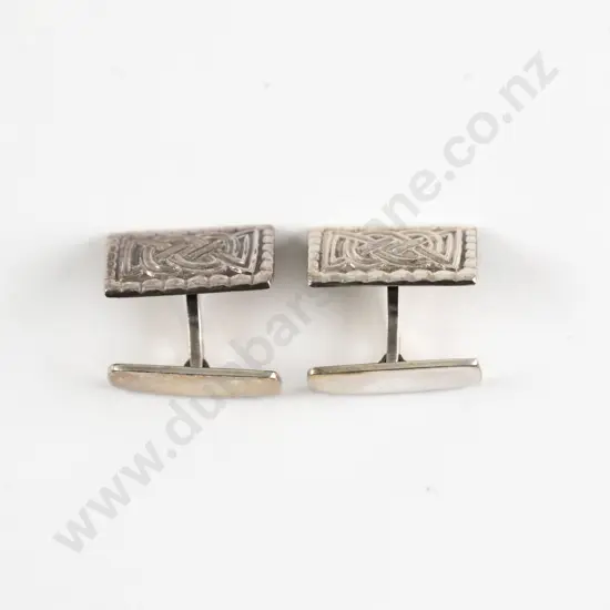 Sterling Norway 925 Viking Celtic Motif Design Cufflink Links