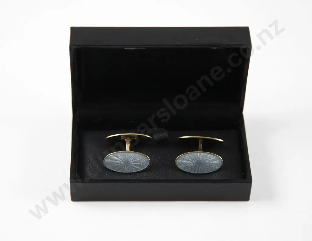 Sterling Norway 925 Enamel Cufflink Links Image 1++