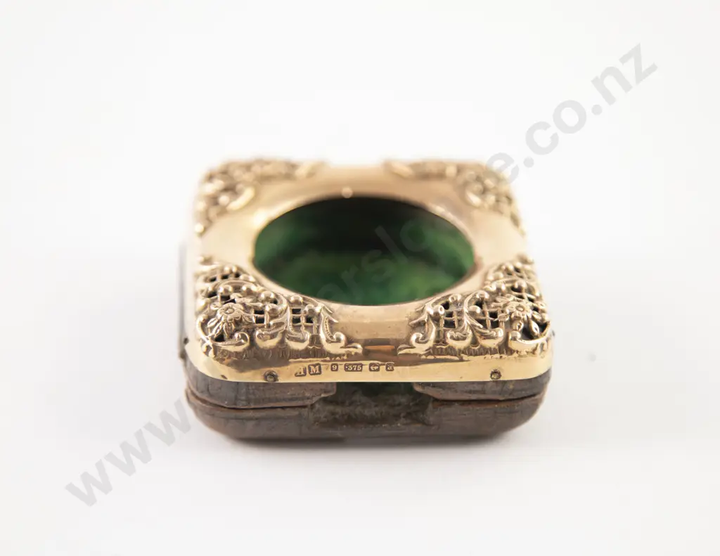 Late Victorian 9ct Gold Mounted Pocket Watch Night Stand Case Image 1++