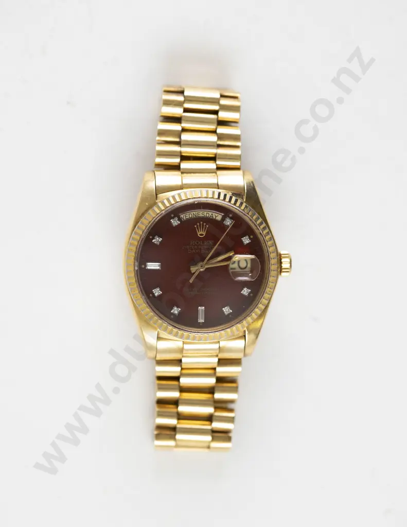 Rolex All 18ct Oyster Perpetual Day Date Gents Wrist Watch Model 18038 Image 1++