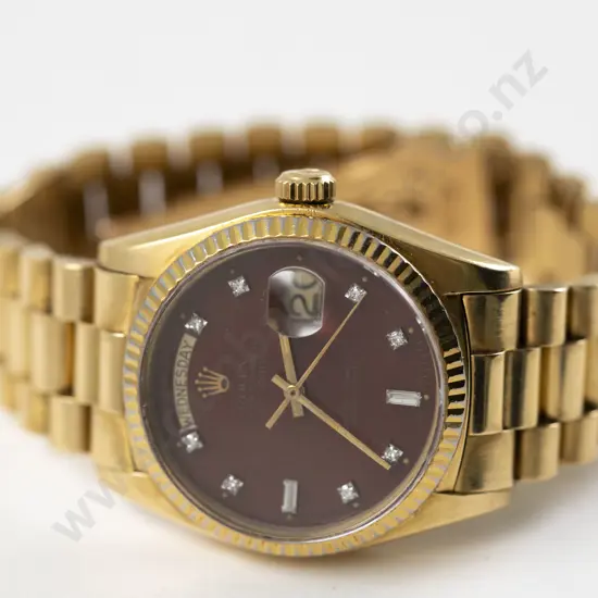 Rolex All 18ct Oyster Perpetual Day Date Gents Wrist Watch Model 18038