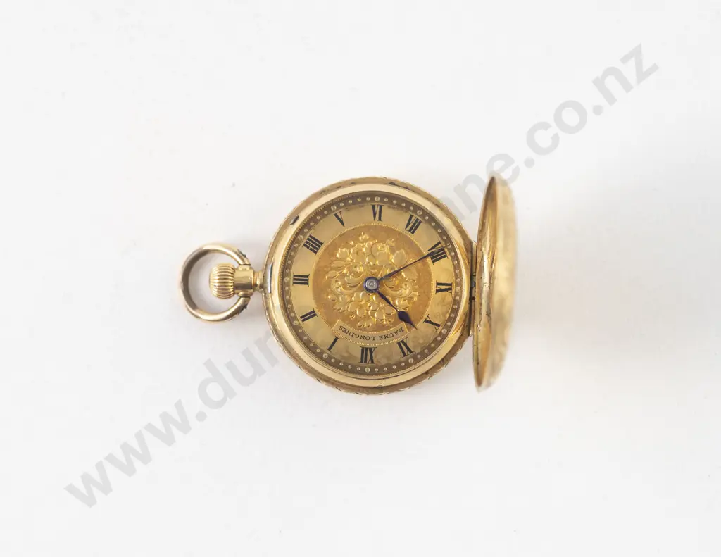 Baume Longines 18ct Hunter Cased Lever Wind Small Pocket Watch Image 1++