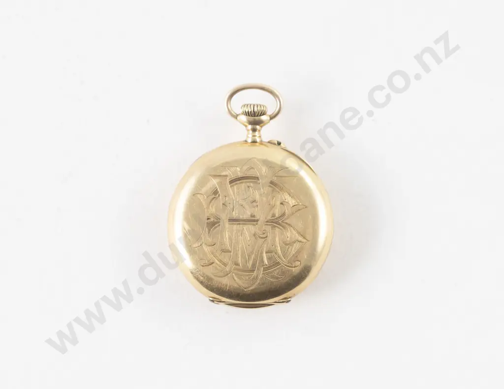18ct Open Face Lever Wind Small Pocket Watch Image 1++