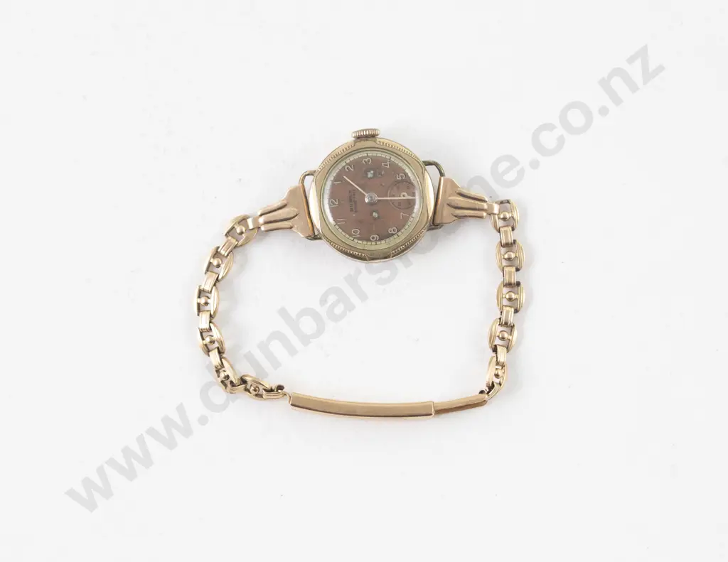 Vintage Buren Grand Prix Ladies Manual Wind Wrist Watch on 14ct Bracelet Strap Image 1++
