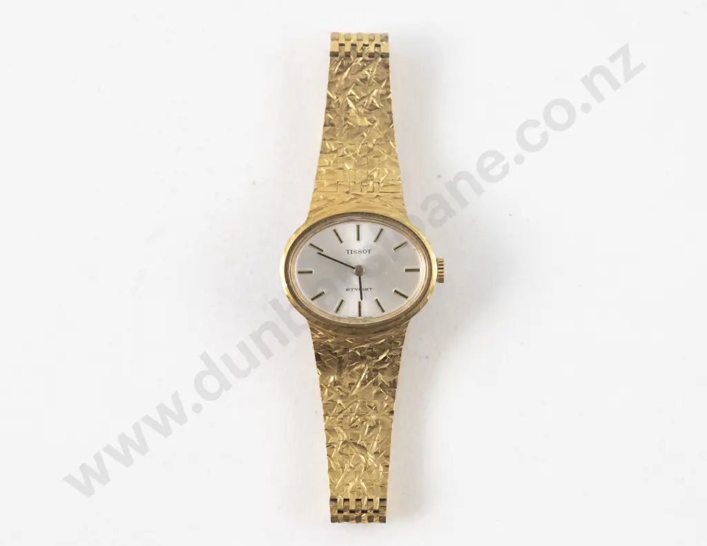 Tissot Stylist Quartz Ladies Gold Plated Wrist Watch Image 1++