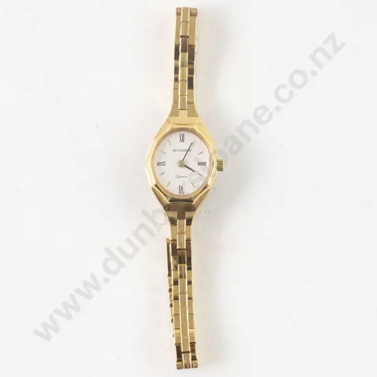 Bucherer Quartz Ladies Gold Plated Wrist Watch