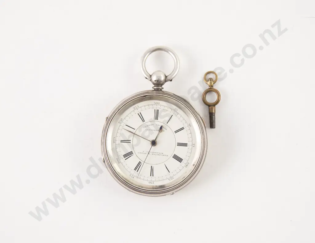 S/S Open Face Key Wind Chronograph Image 1++