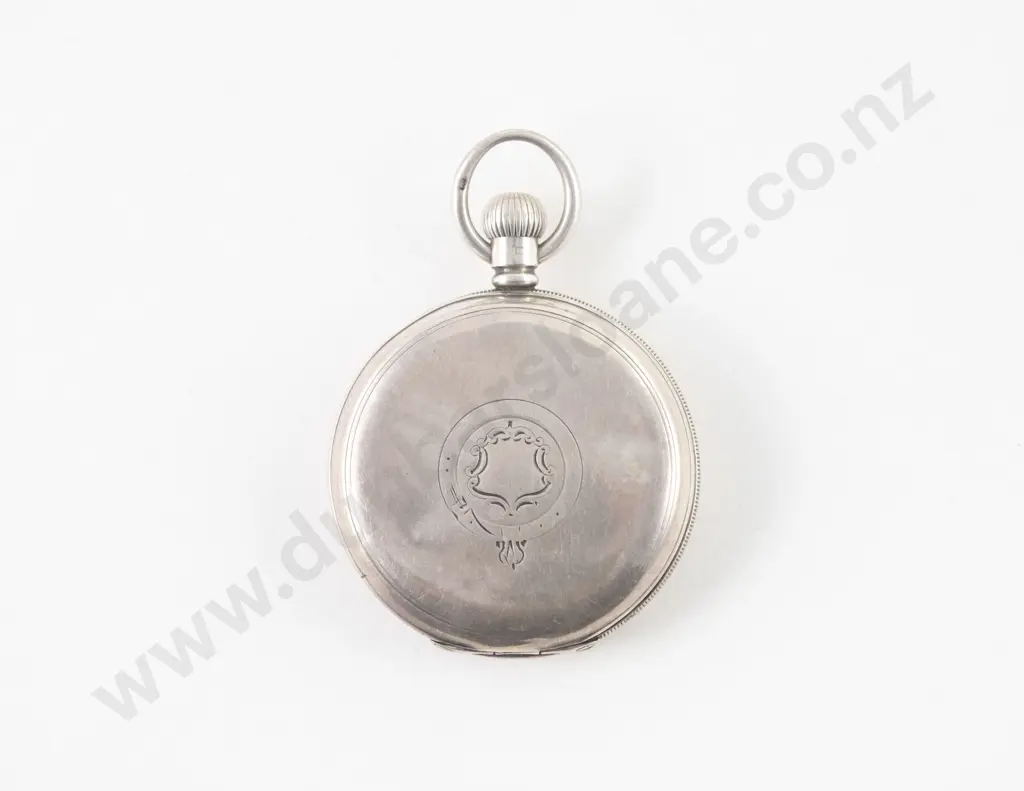 S/S Hunter Cased Lever Wind Pocket Watch Image 1++