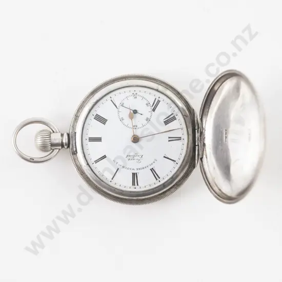 S/S Hunter Cased Lever Wind Pocket Watch