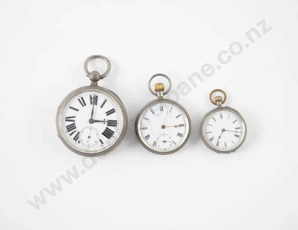 Three Various S/S Pocket Watches Image 1++