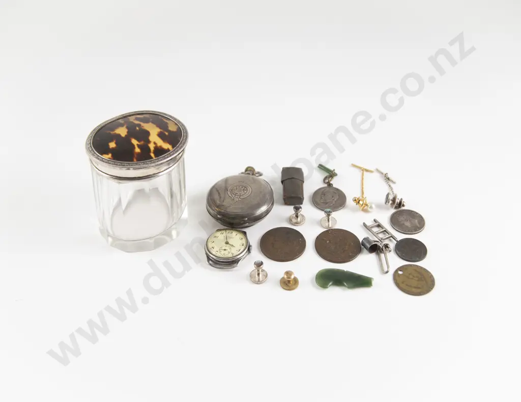 S/S & Tortoise Covered Vanity Jar Image 1++