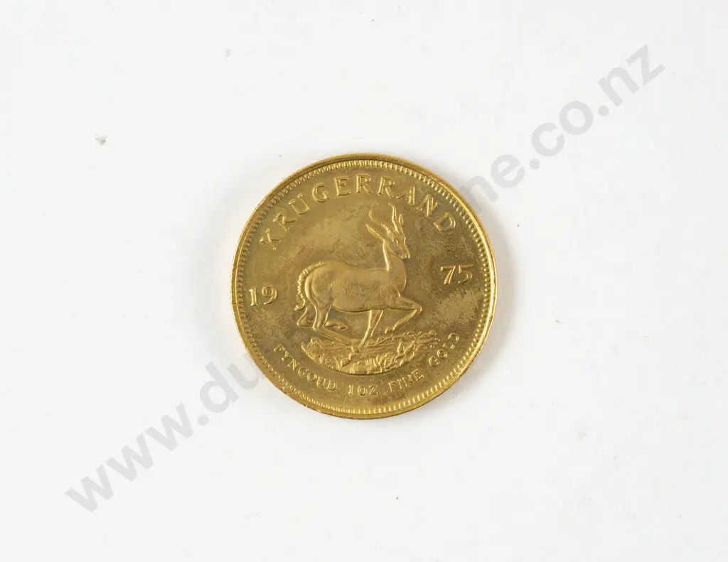 South Africa 1975 Krugerrand 1oz Fine Gold Coin Image 1++