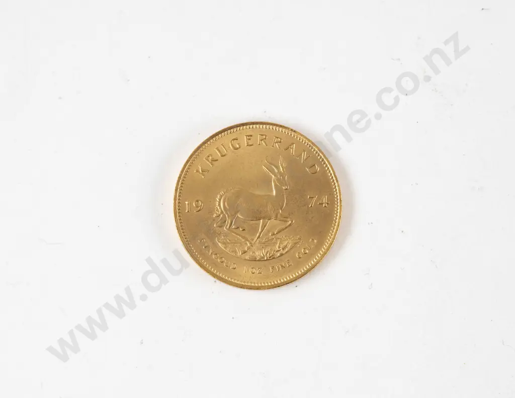 South Africa 1974 Krugerrand 1oz Fine Gold Coin Image 1++