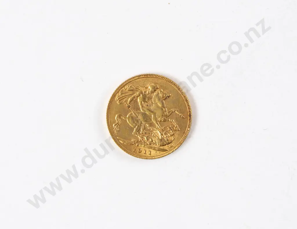 GeoV 1911 Full Gold Sovereign no mint mark Image 1++