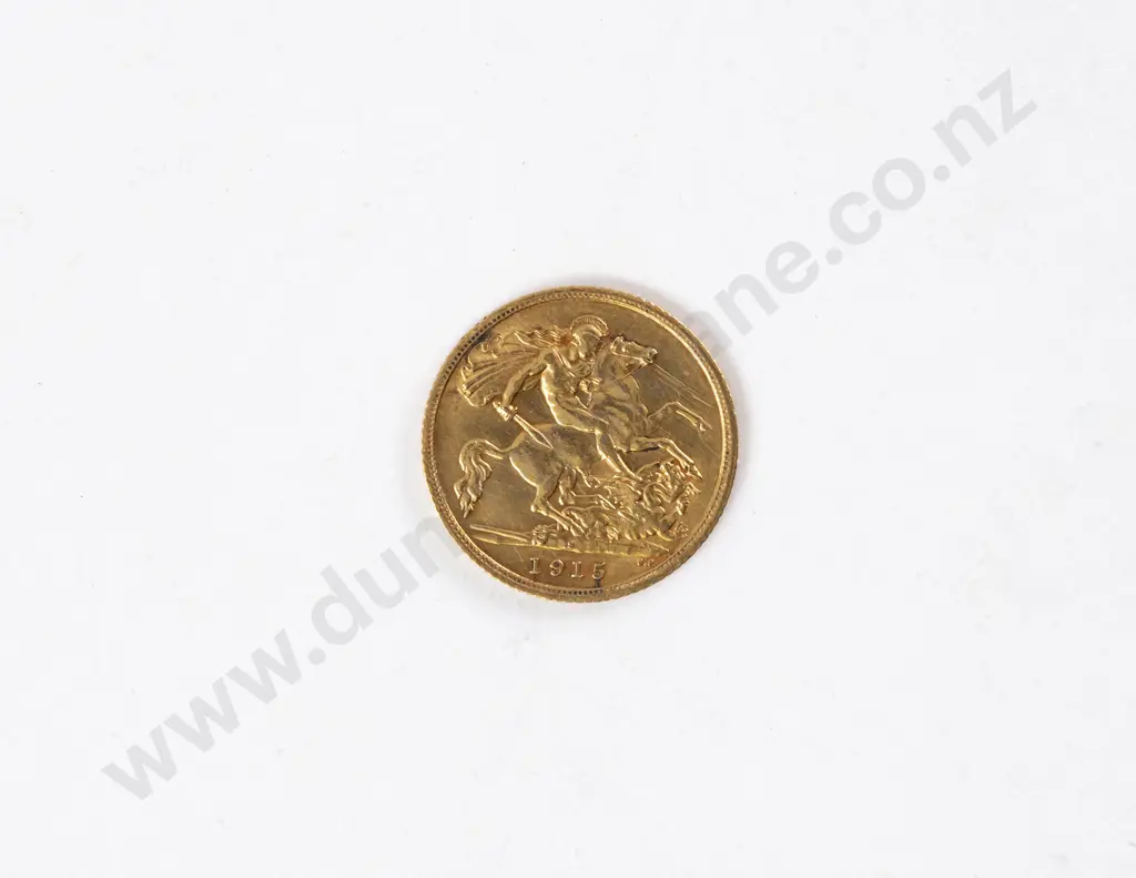 GeoV 1915 Gold Half Sovereign Sydney Mint Image 1++