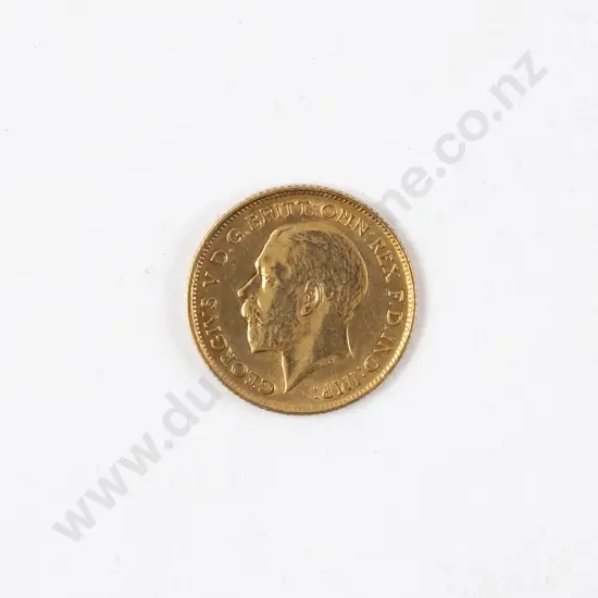GeoV 1915 Gold Half Sovereign Sydney Mint