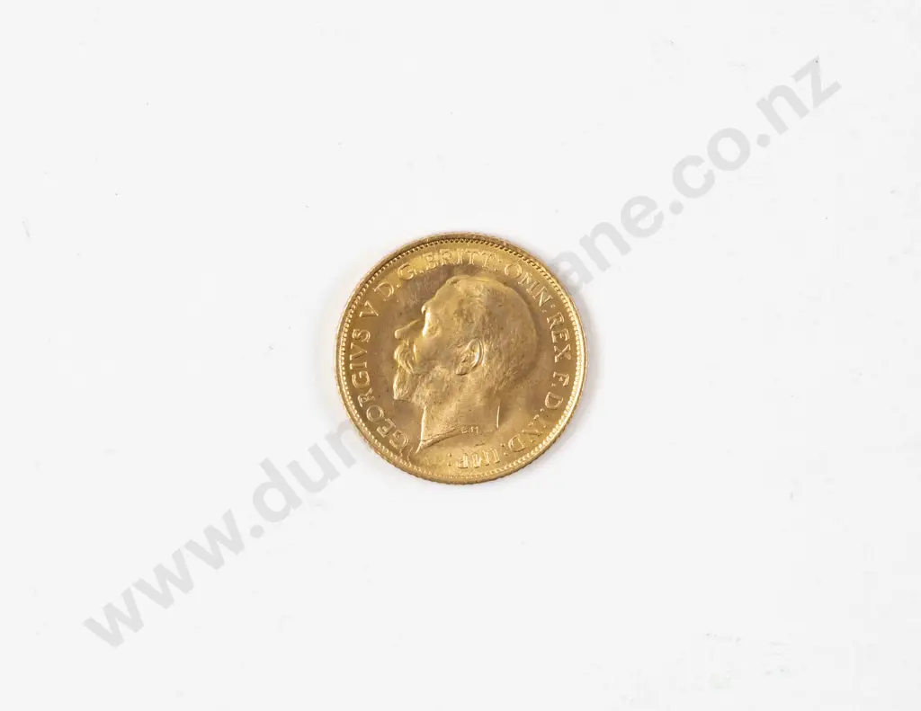 1916 GeoV Gold Half Sovereign Sydney Mint Image 1++