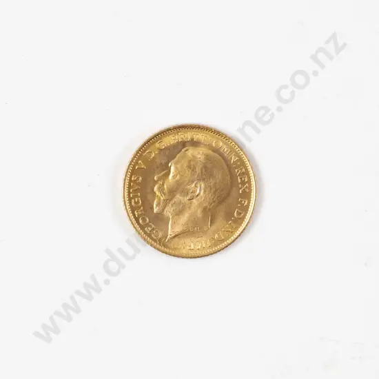 1916 GeoV Gold Half Sovereign Sydney Mint
