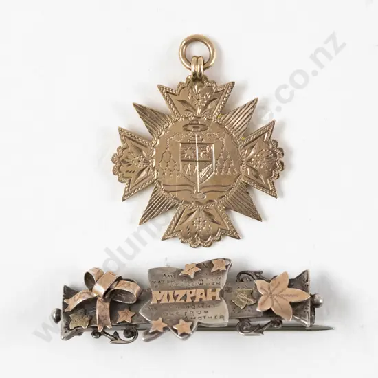 NZ 9ct Gold S.P.C Medal