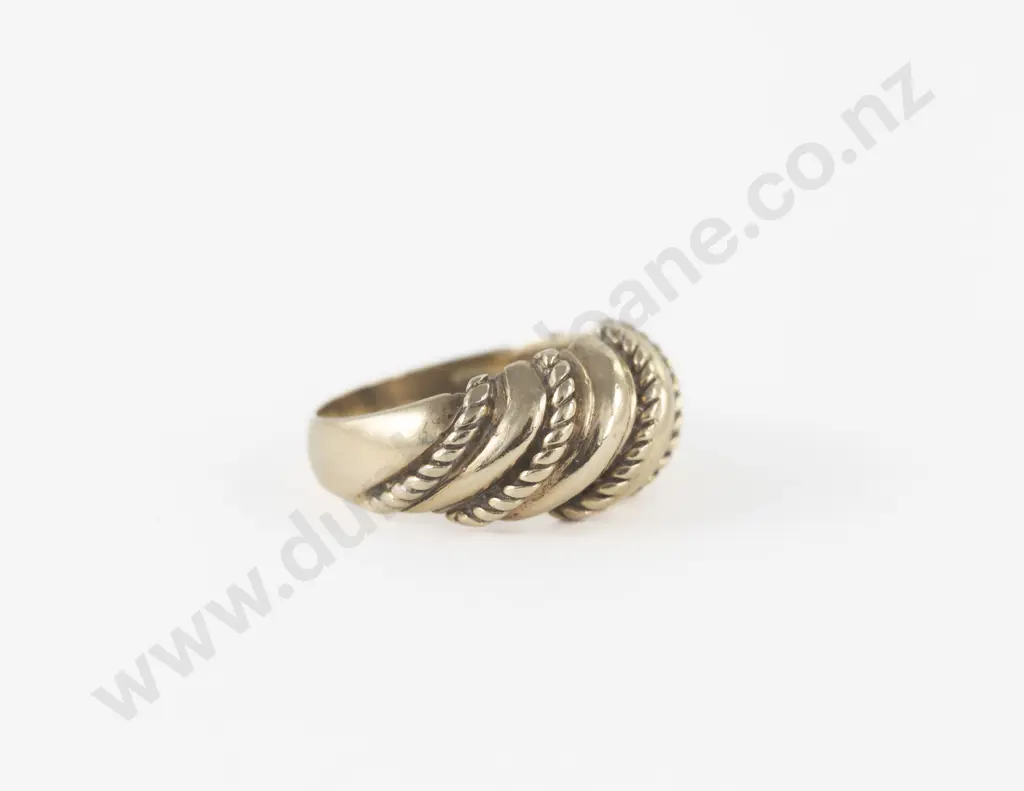 9ct Fancy Domed Band Ring Image 1++