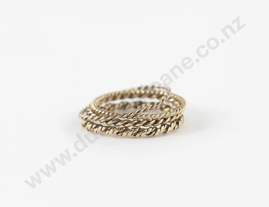 Four 9ct Stacking Rings Image 1++
