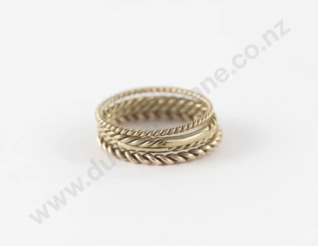 Four 9ct Stacking Rings Image 1++