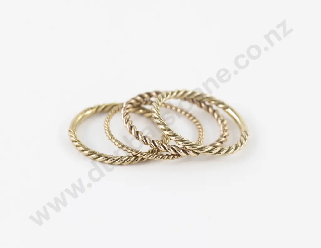 Four 9ct Stacking Rings Image 1++