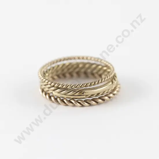 Four 9ct Stacking Rings