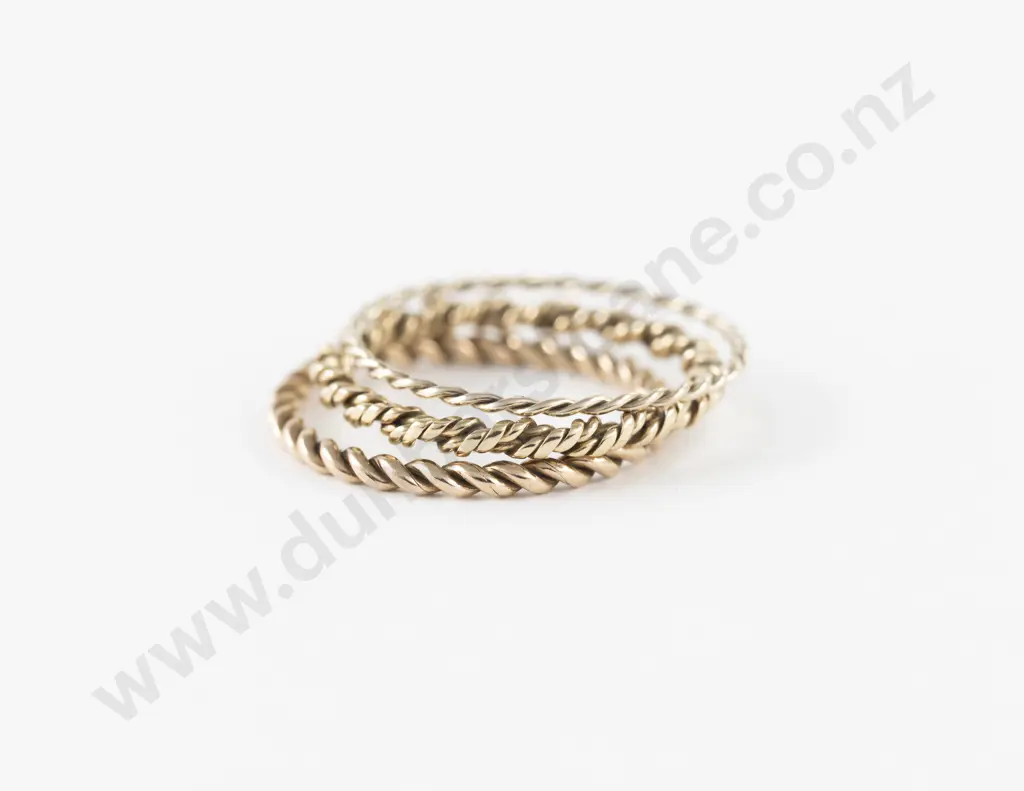 Three 9ct Stacking Rings Image 1++